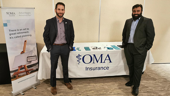 Firas Hamdan and Sabbir Mahmud at an OMA Insurance event
